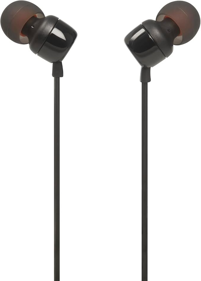 JBL Tune 110 Wired In-Ear Headphones | Ultra Comfortable Fit - Black
