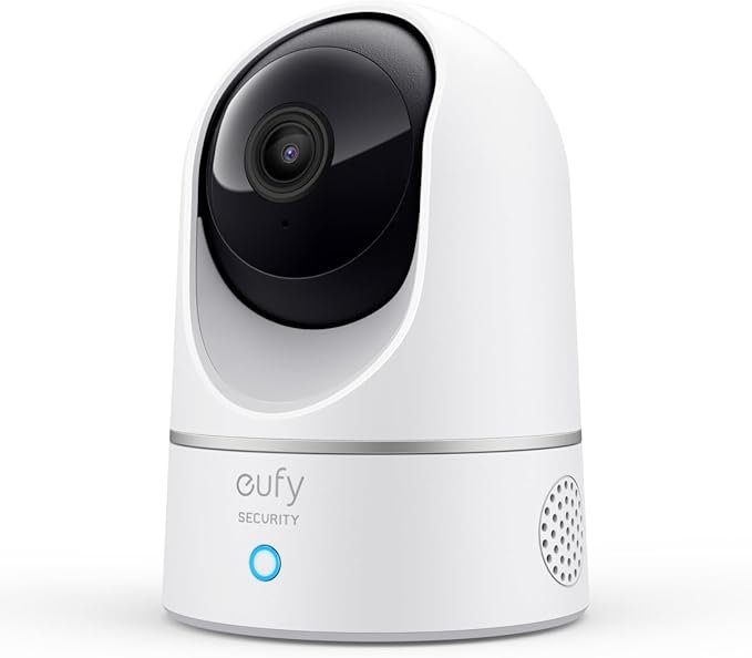 Eufy 2K Indoor Cam Pan & Tilt, AI Human & Pet Detection, Motion & Night Vision